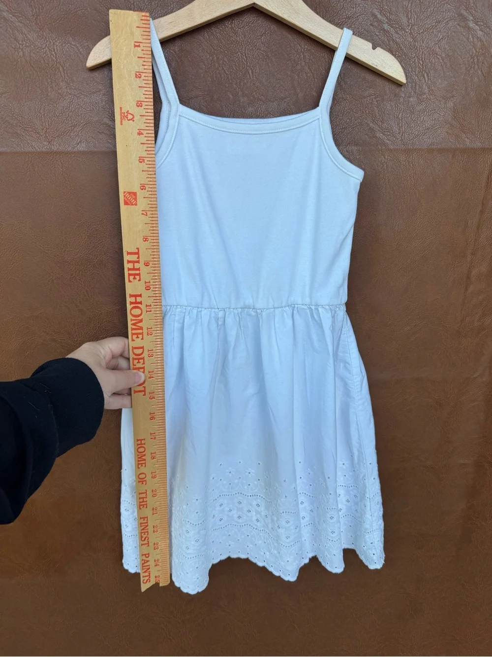 Hanna Andersson Girls White Eyelet Sundress Dress Size 5 110 Cotton Summer